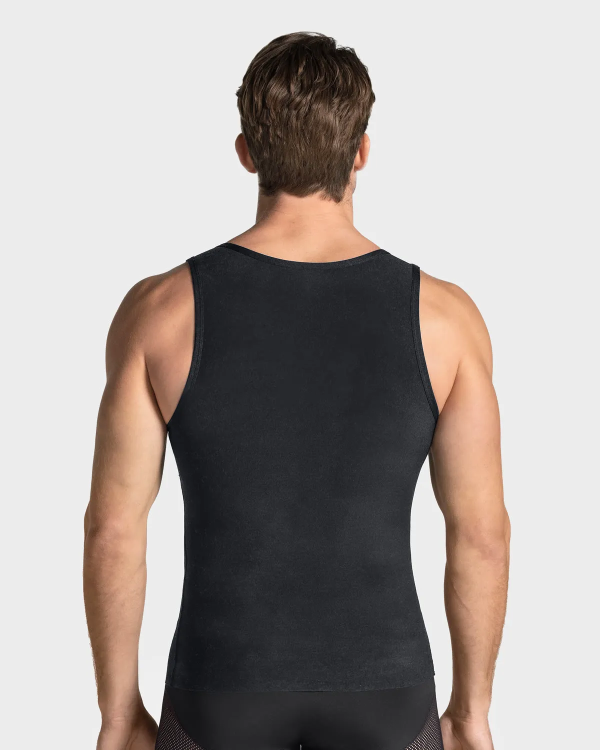 3-Pack Stretch Cotton Moderate Compression Shaper Tank with Mesh Cutouts