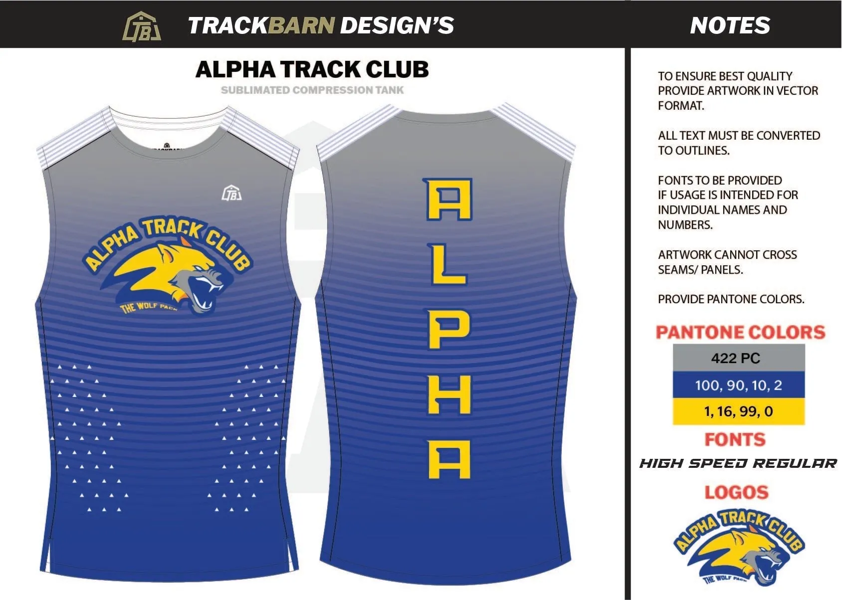 Alpha-TC- Mens Track Compression Tank