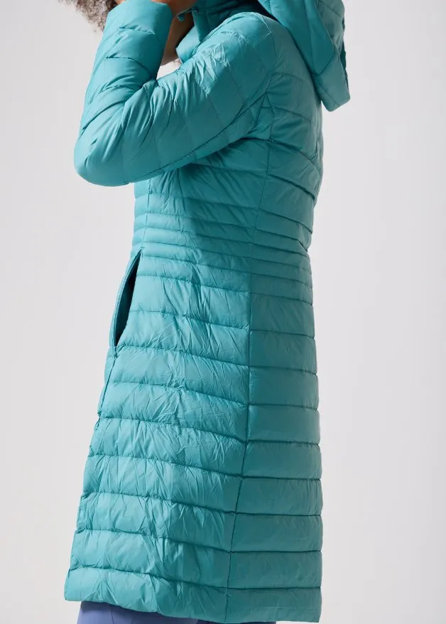 Aqua Duck Down Puffer Coat