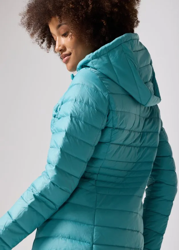 Aqua Duck Down Puffer Coat