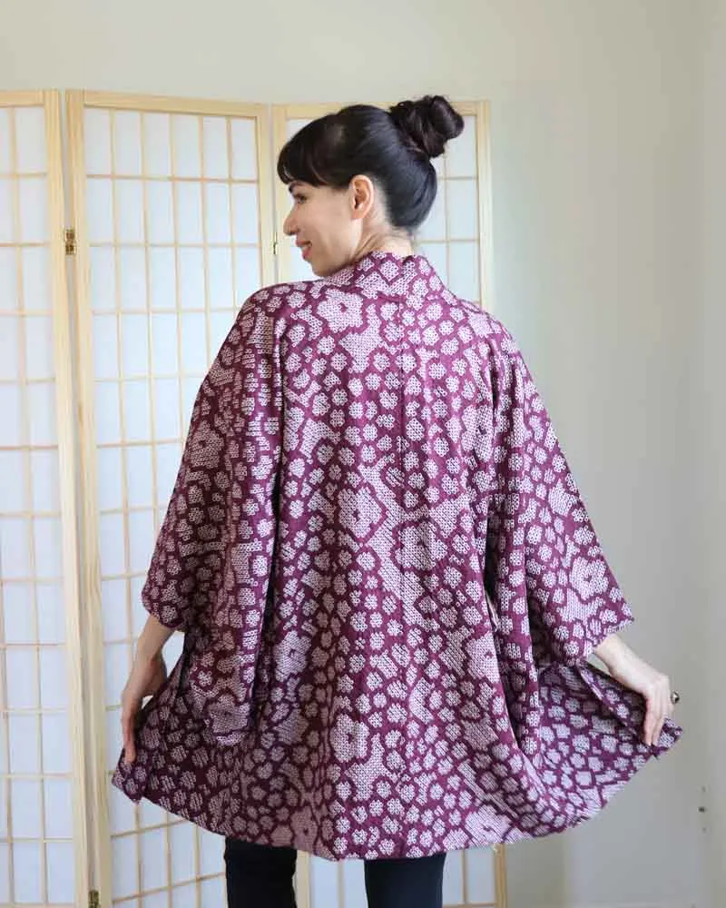 Azuki Shibori Haori Kimono Jacket