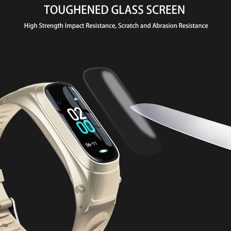 B9 0.96 inch TFT Color Screen AI Voice Smart Bracelet, Support Reject Call / Sleep Monitoring / Heart Rate Monitoring(Gold)