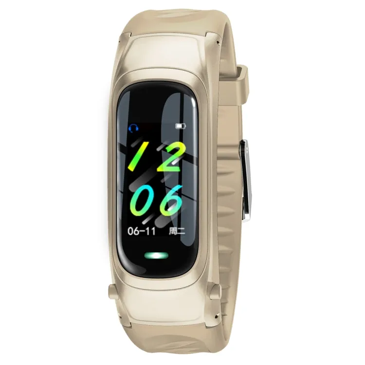 B9 0.96 inch TFT Color Screen AI Voice Smart Bracelet, Support Reject Call / Sleep Monitoring / Heart Rate Monitoring(Gold)