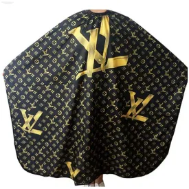 Barber Cape Black and Gold