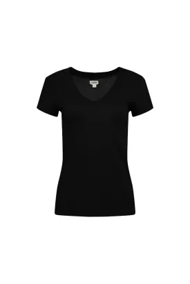 Becca V Neck Tee Black