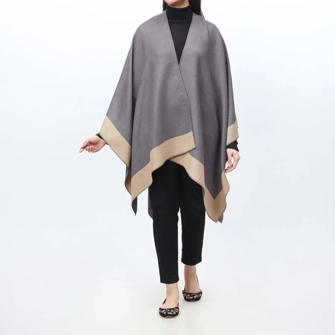 Beige Cape Shawl PW9806