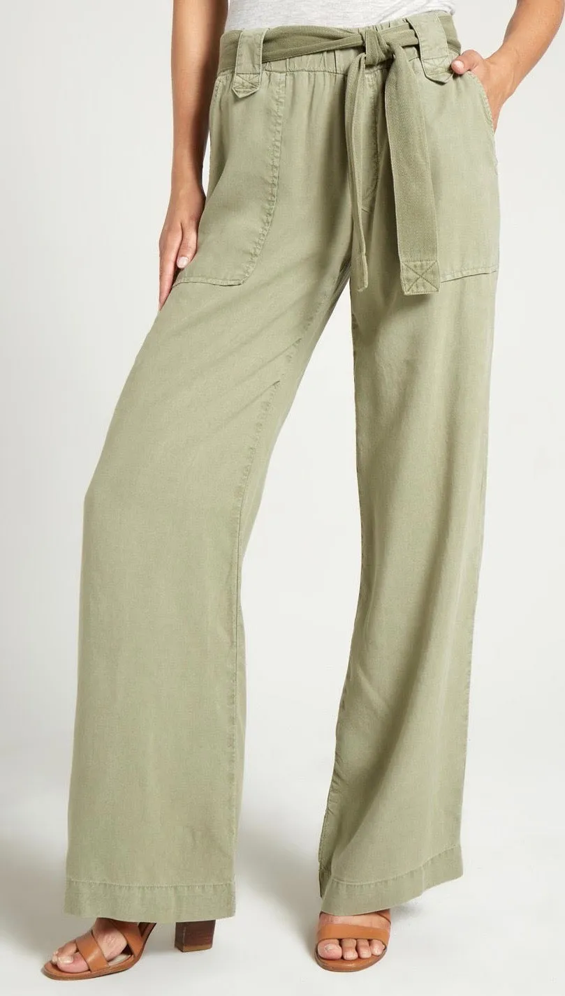 Bella Dahl Wide Leg Belted Cargo Pants Dusk