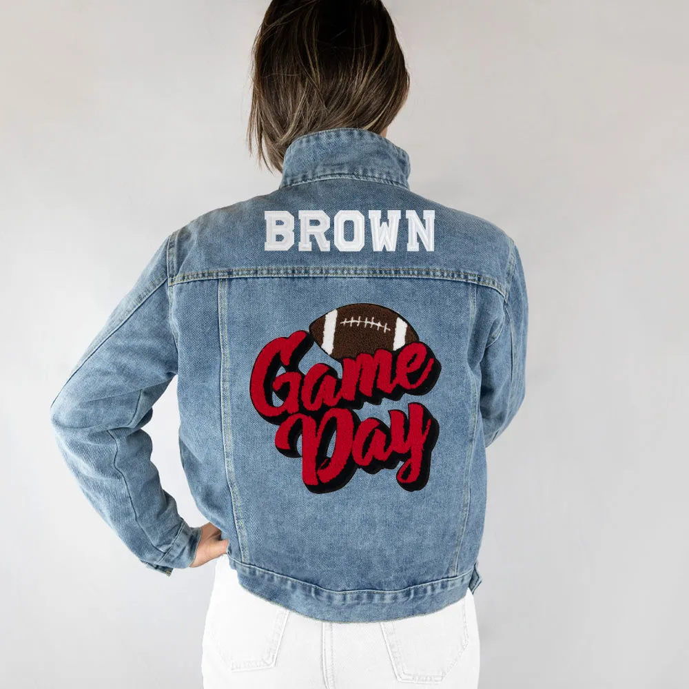 (Blue Denim) Customized Game Day Jean Jacket