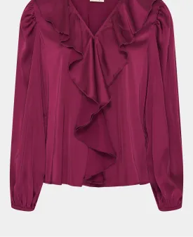 Bordeaux frill top