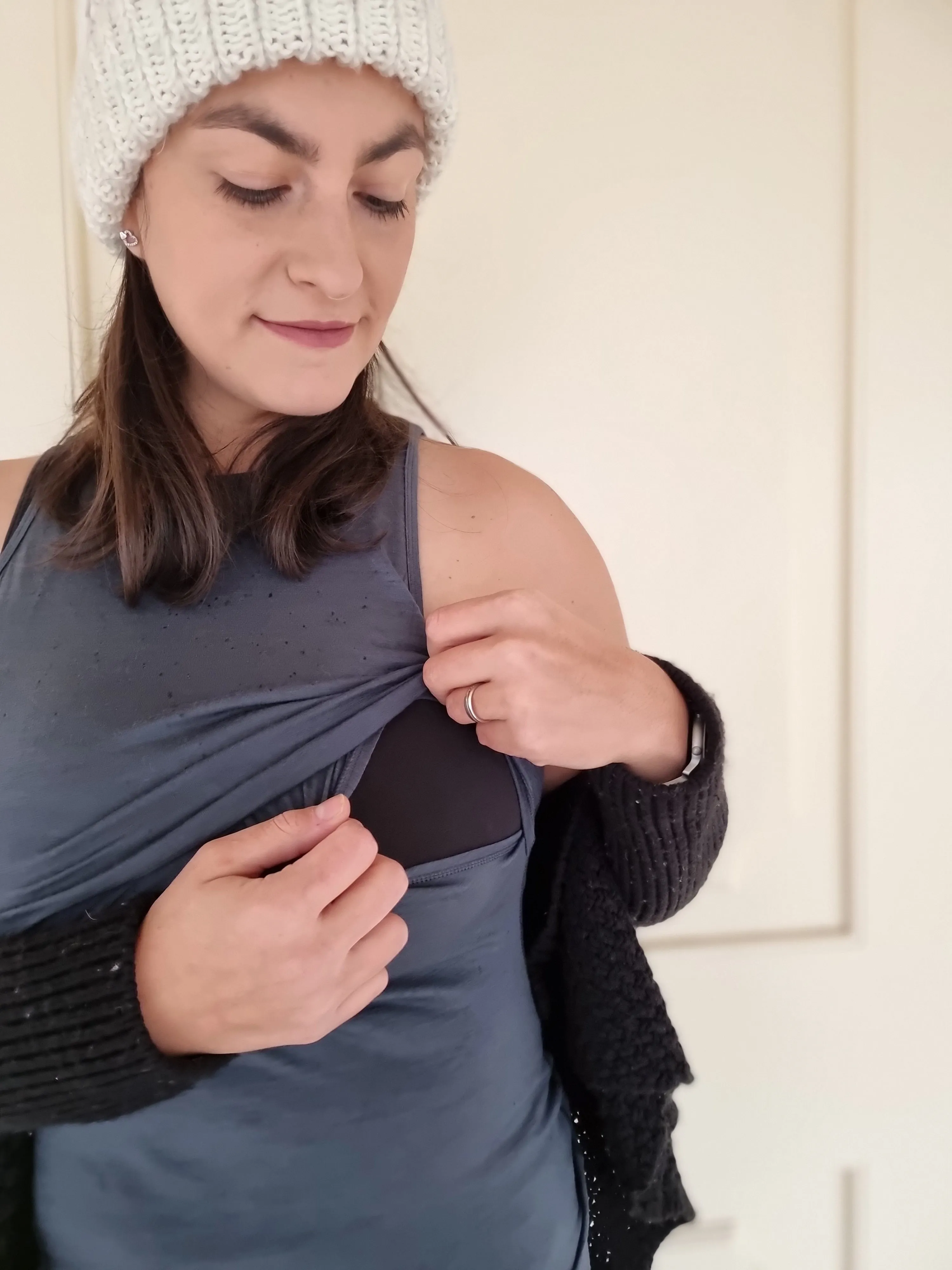 BREASTFEEDING TANK TOP - anthracite