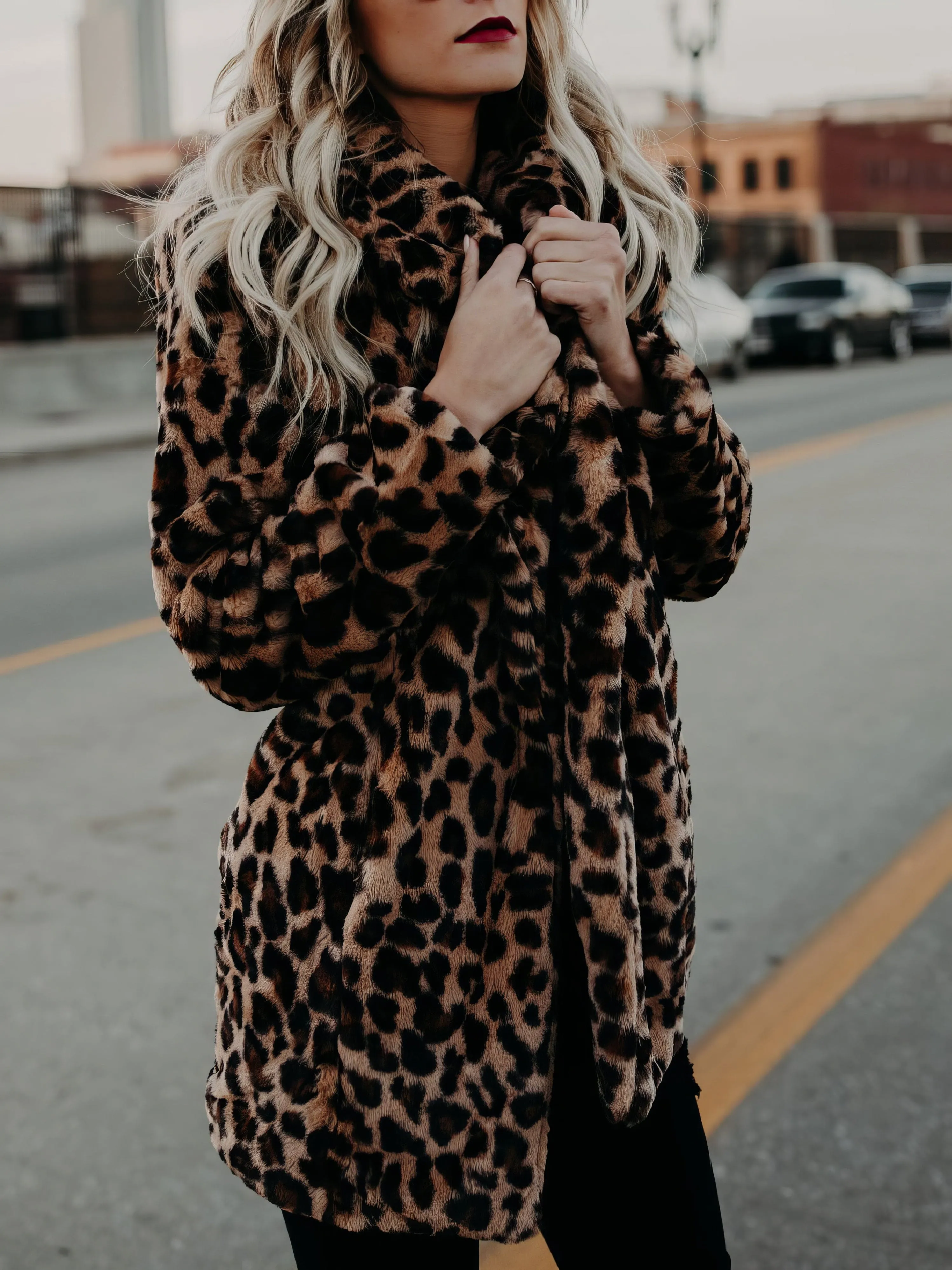 Brown Leopard Print Coat