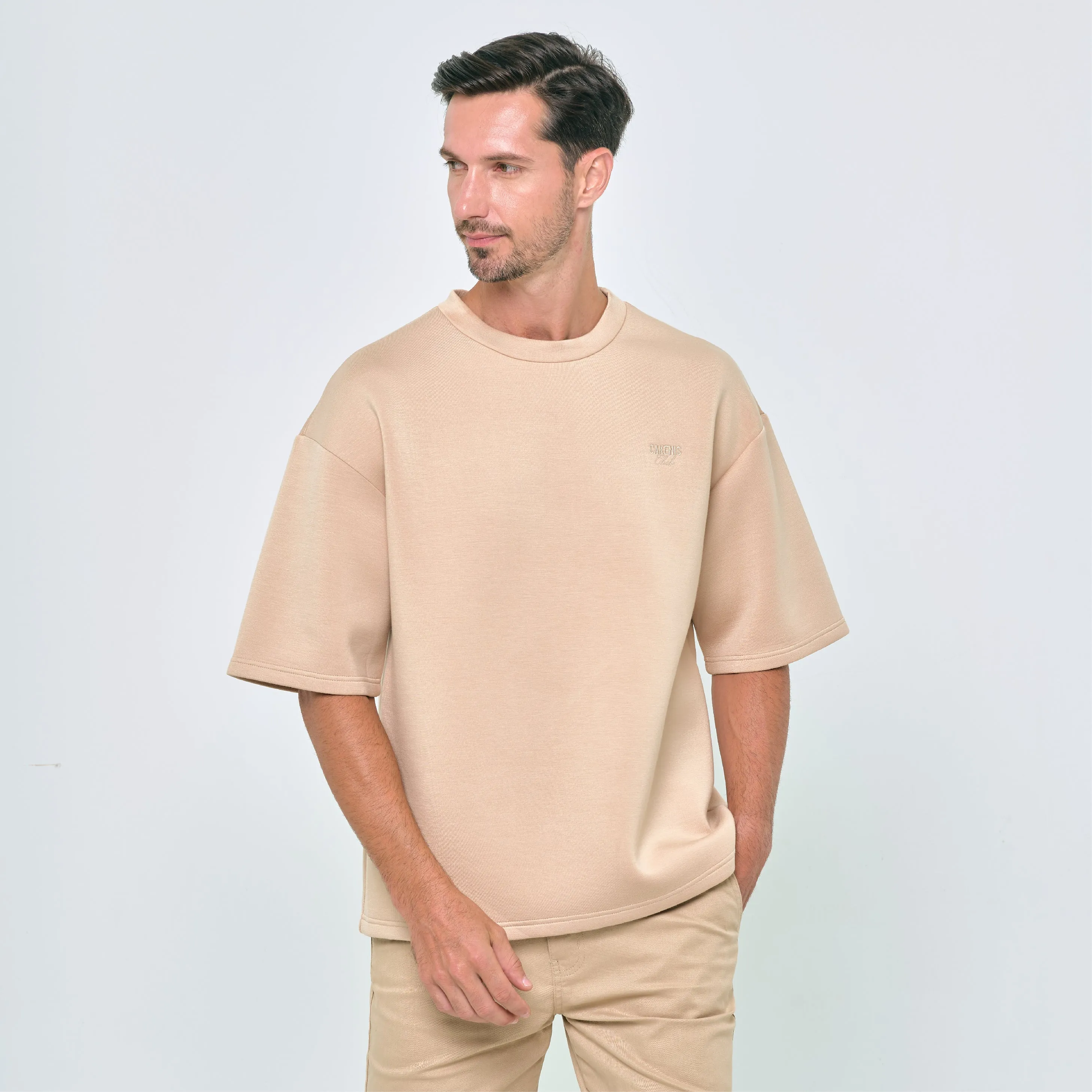 CAKENIS CLUB CHAMP OVERSIZED TEE IN BEIGE