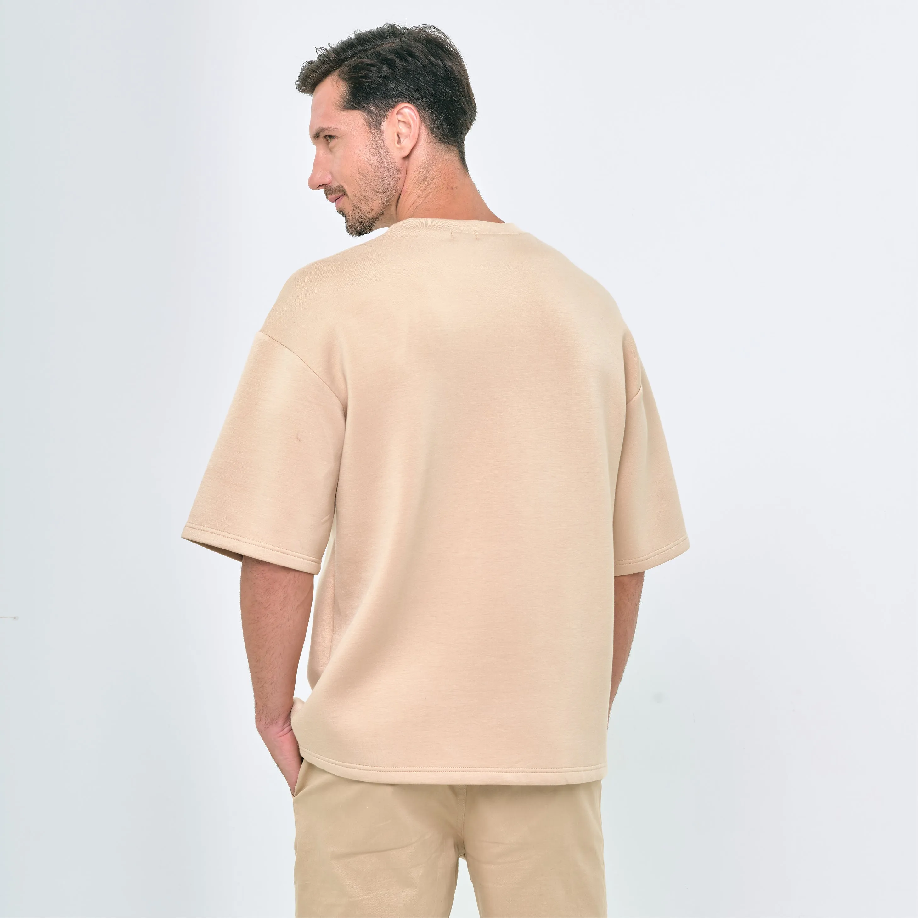 CAKENIS CLUB CHAMP OVERSIZED TEE IN BEIGE