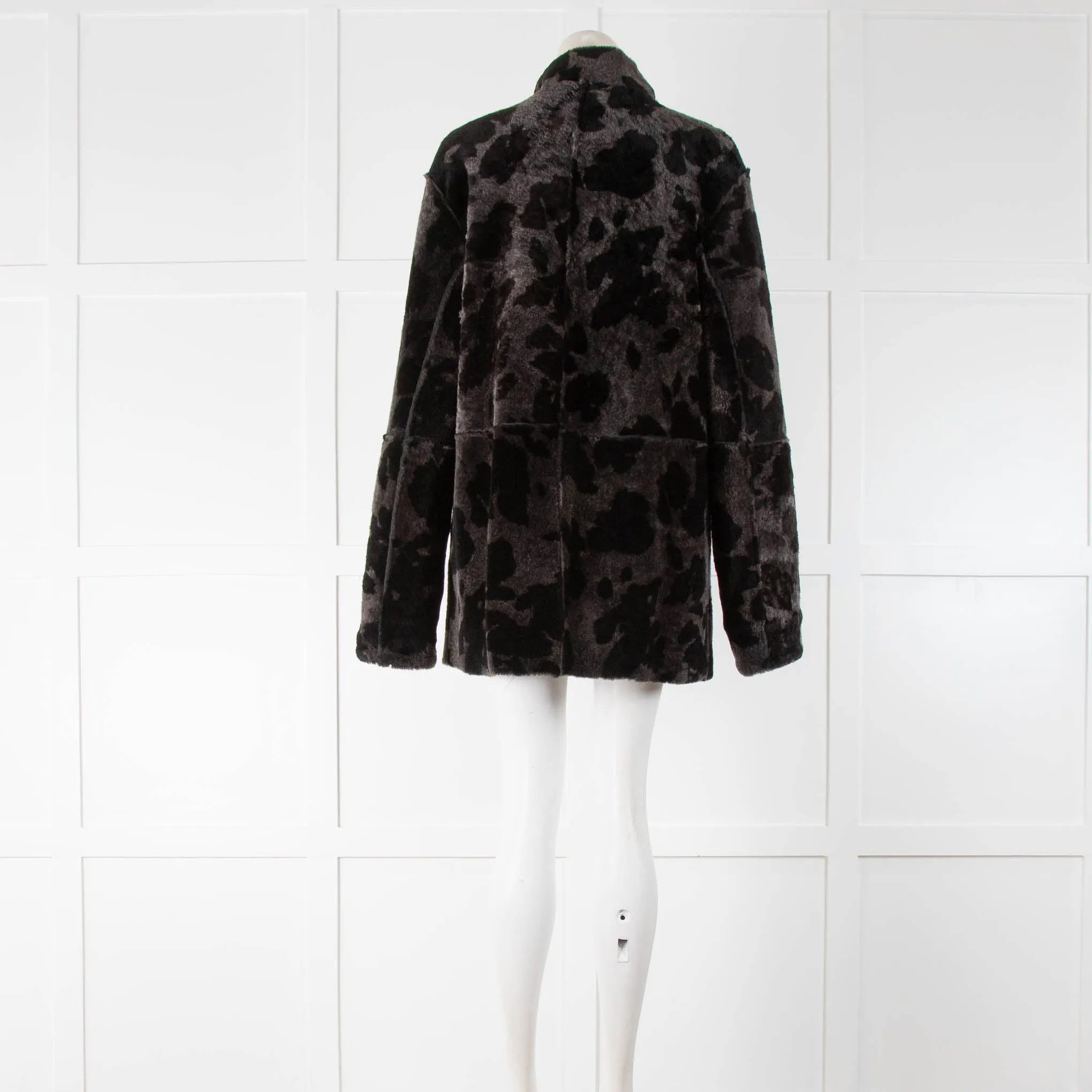 Cerruti 1881 Reversible Black Leopard Sheepskin