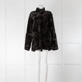 Cerruti 1881 Reversible Black Leopard Sheepskin