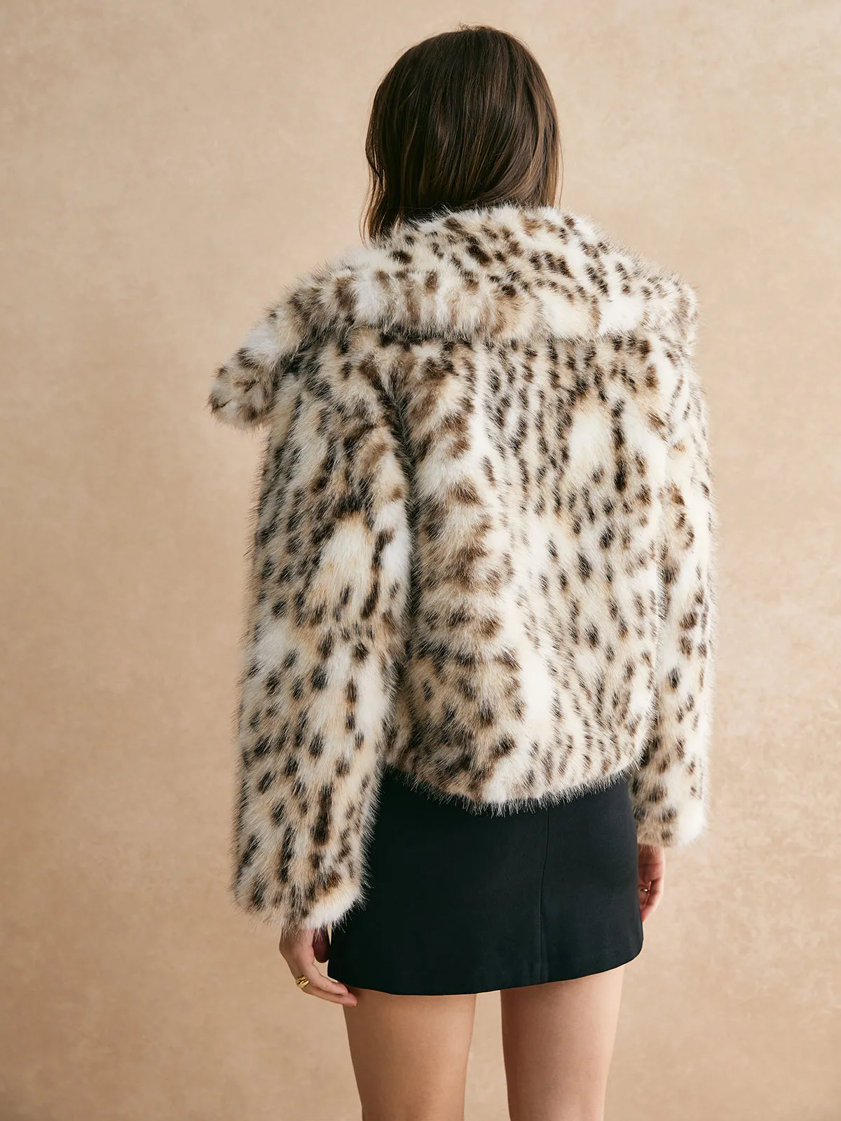 Chicmy-Leopard Women Faux Fur Coat