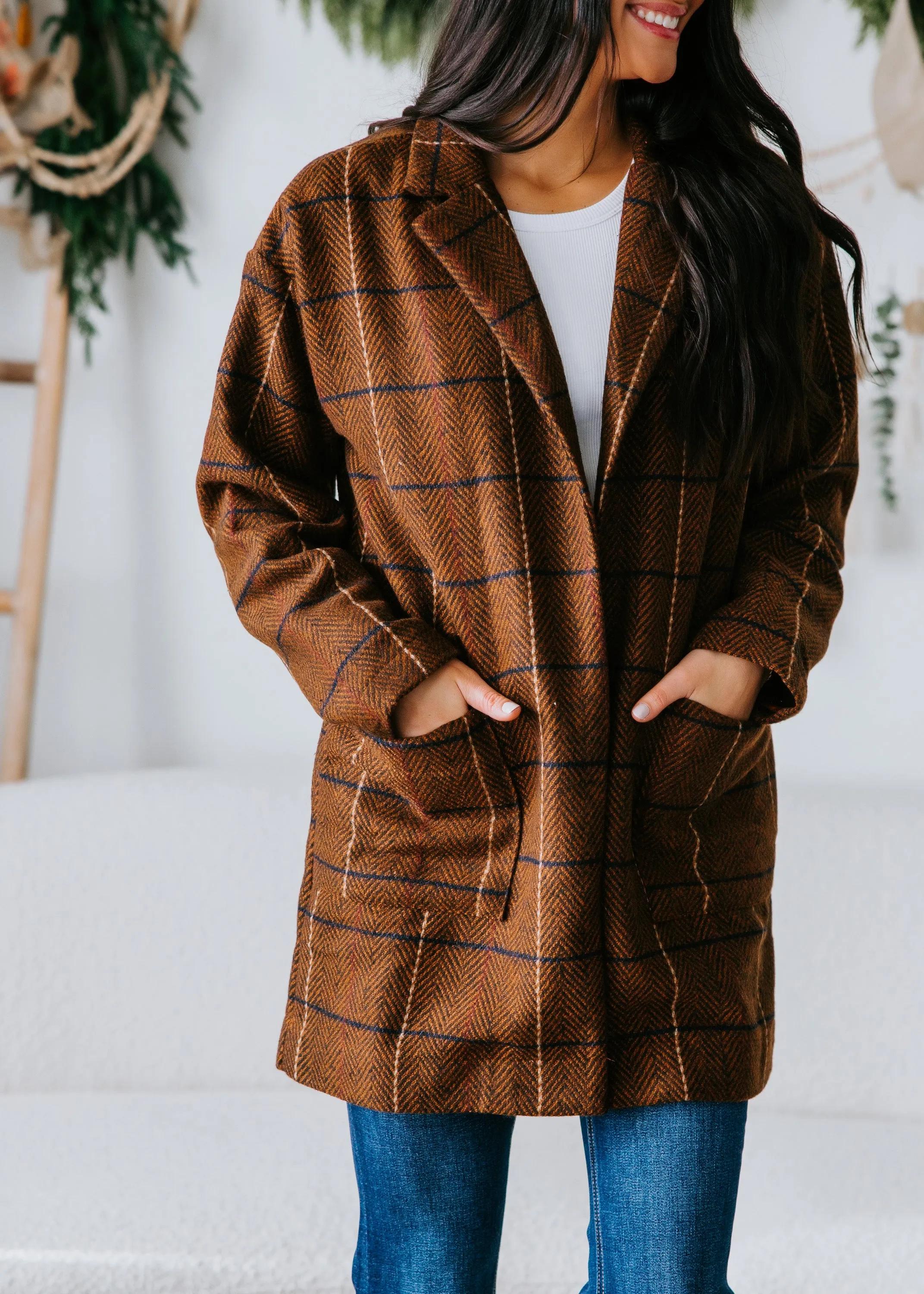 Clarke Patterned Peacoat