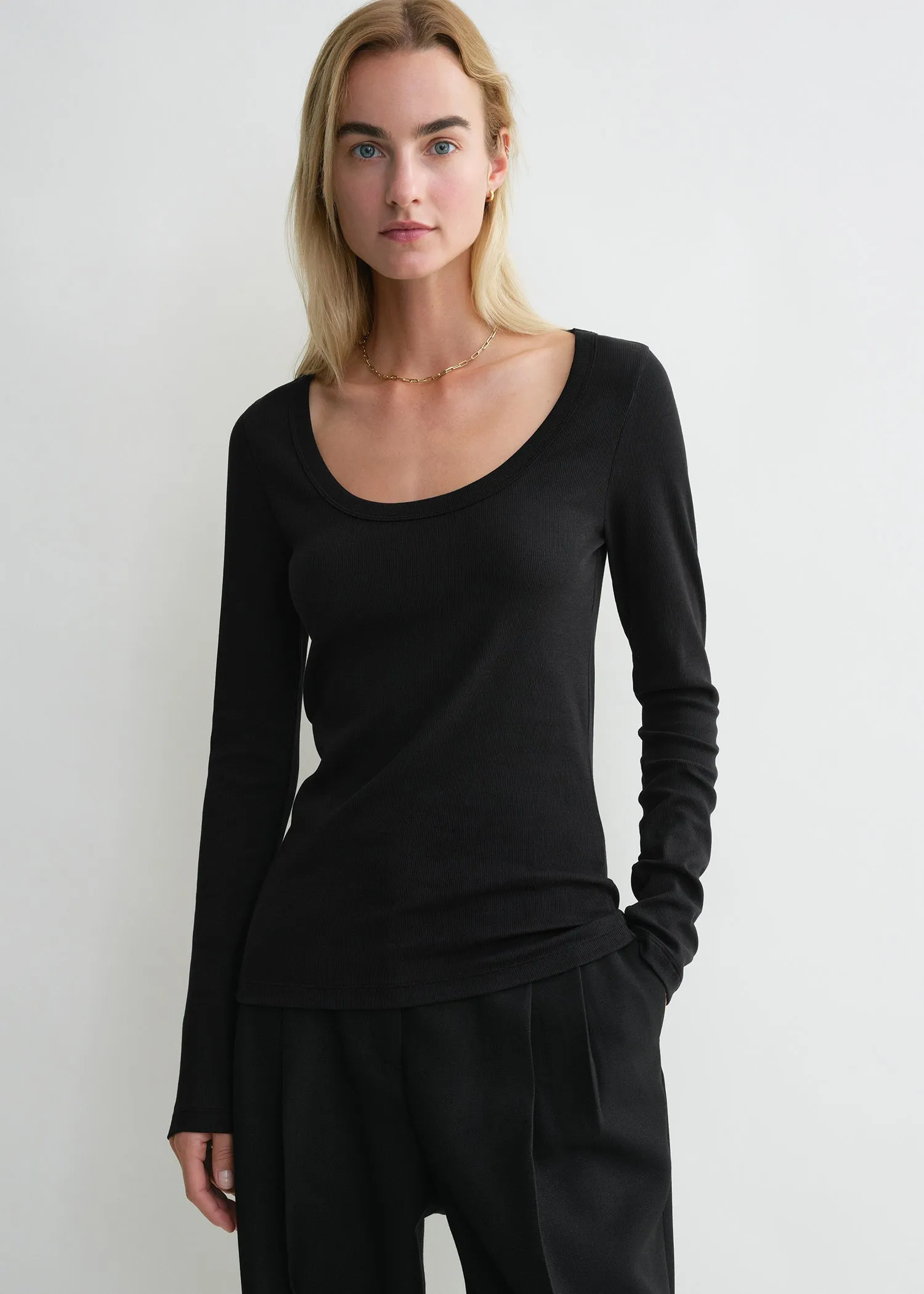 Classic rib top black