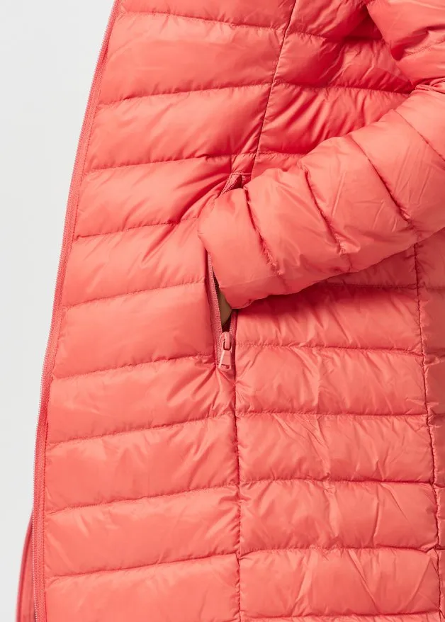 Coral Duck Down Puffer Coat