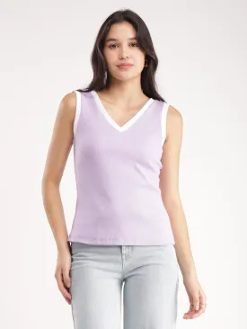 Cotton Rib Top - Lavender