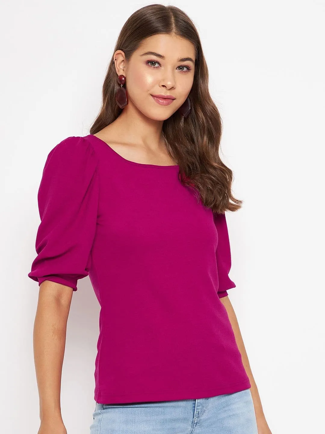 Cotton Stretchable Round Neck Top