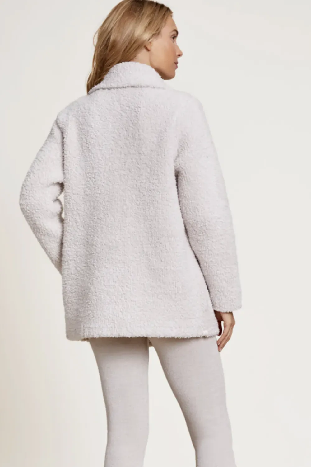 CozyChic Shearling Peacoat - Almond