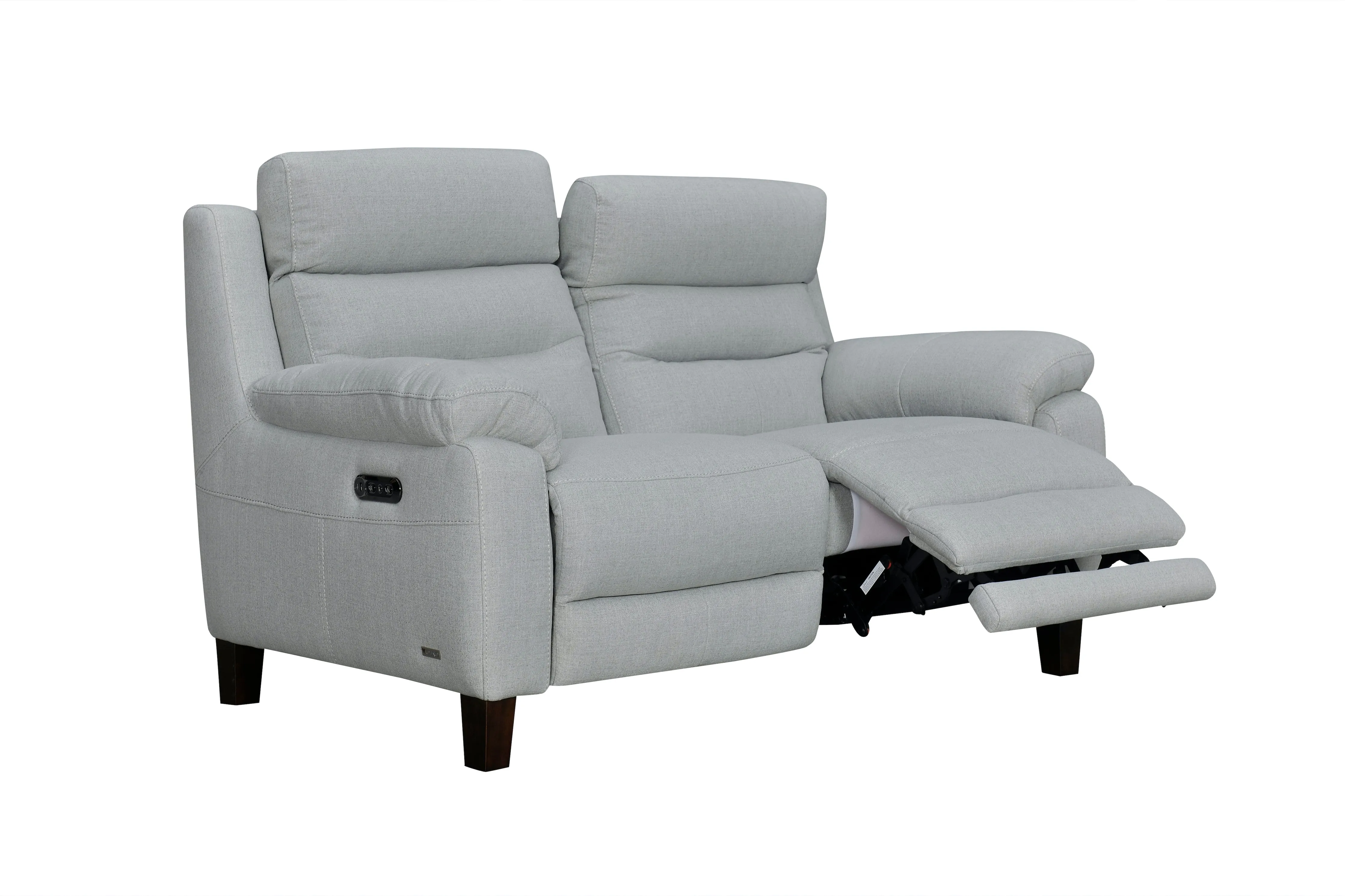 Crosby Loveseat - Power Reclining w/ Power Headrests - Grey Fabric