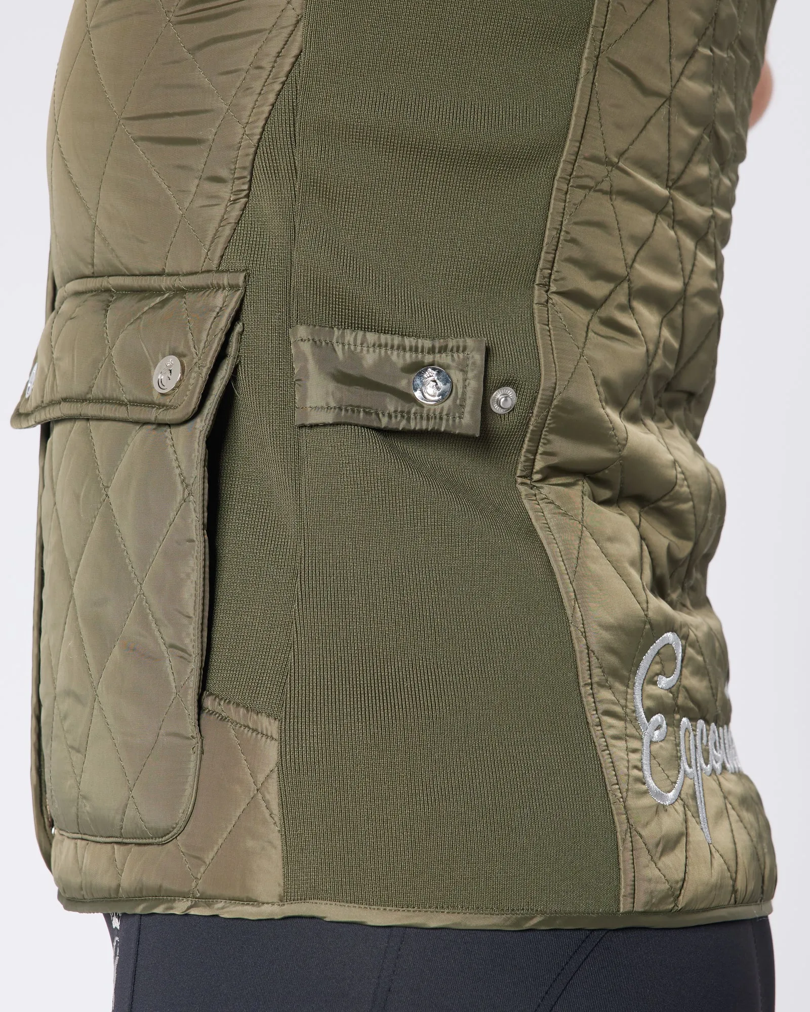 Diamond Quilt Tapered Gilet - Country Green