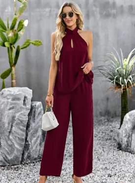 Fashion Solid Color Two-piece Suit