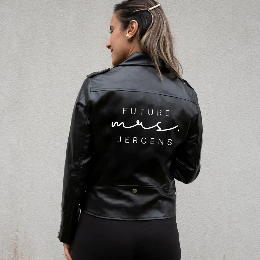 (Faux Leather) Custom Future Mrs Leather Jacket