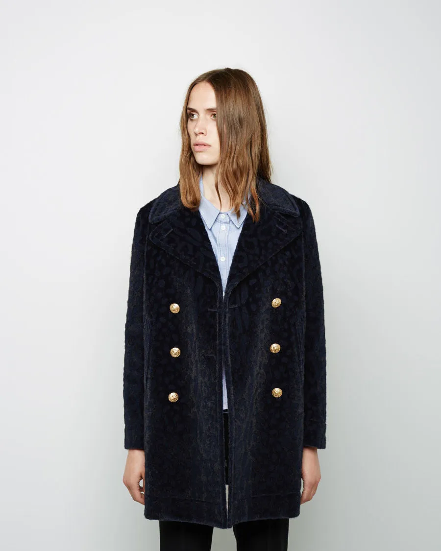 Flurry Leopard Peacoat