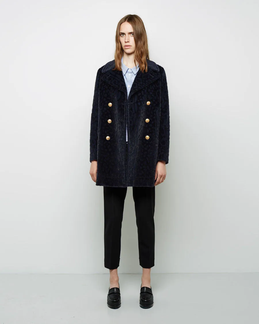 Flurry Leopard Peacoat