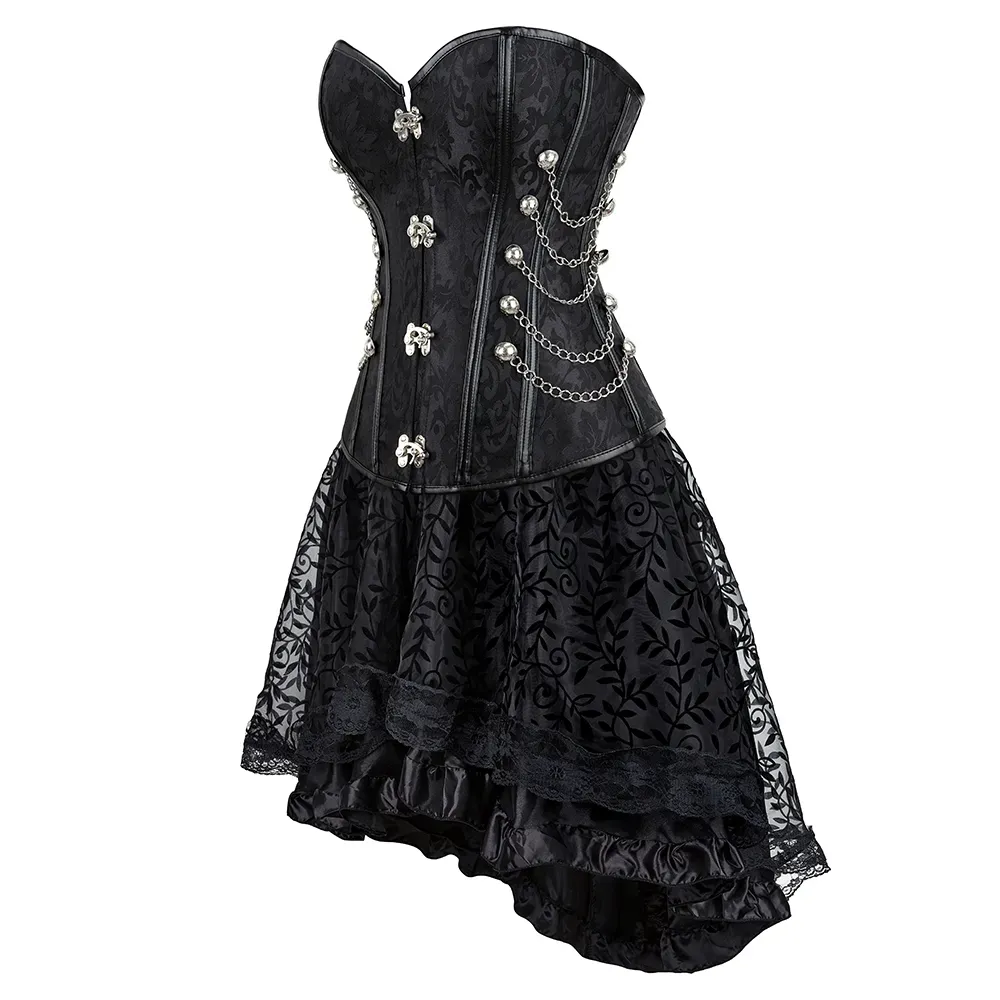 Funki Buys | Dresses | Women's Steampunk Corset Dress Set