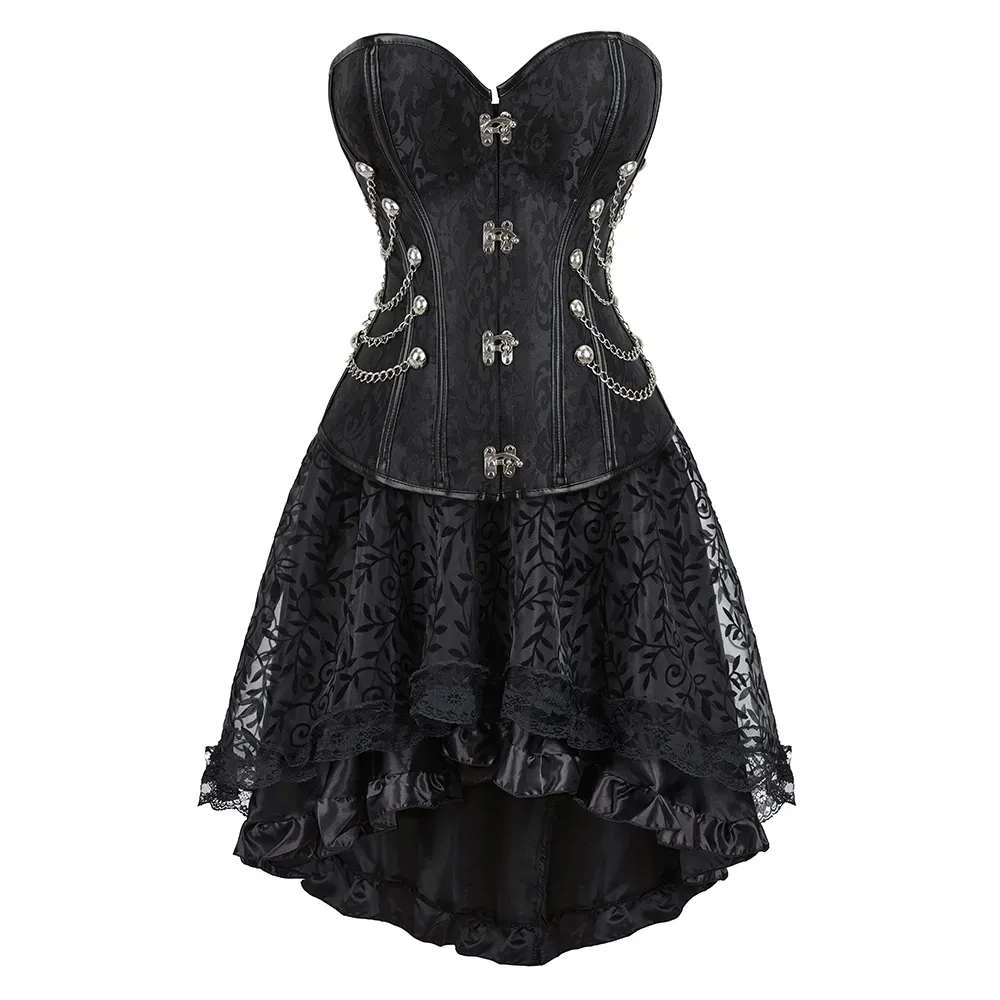 Funki Buys | Dresses | Women's Steampunk Corset Dress Set