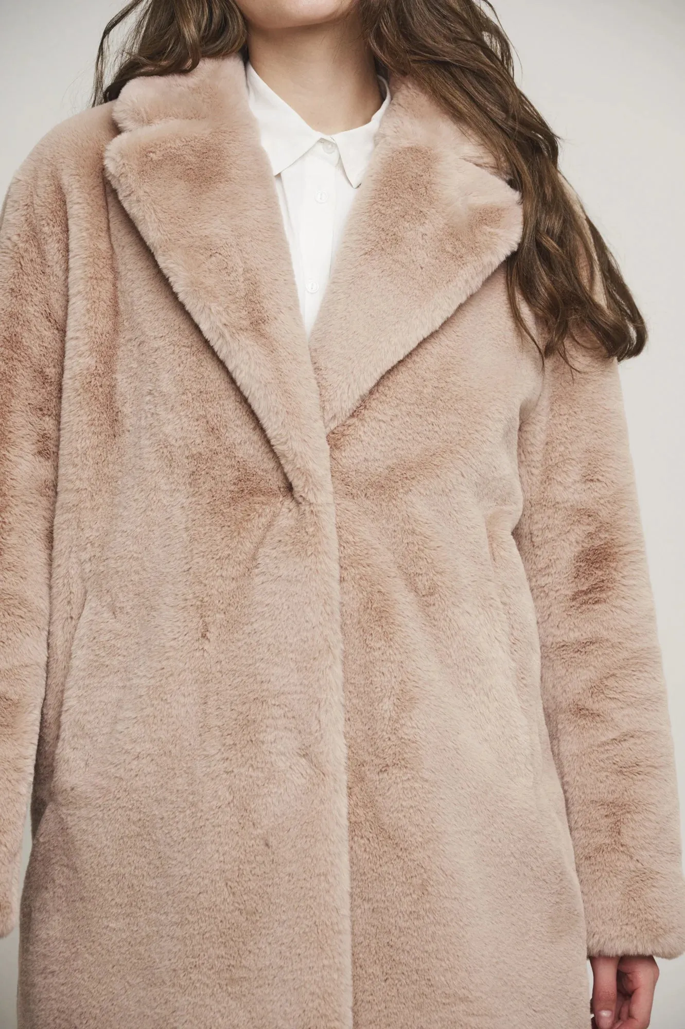 Geppe Midi Faux Fur Coat