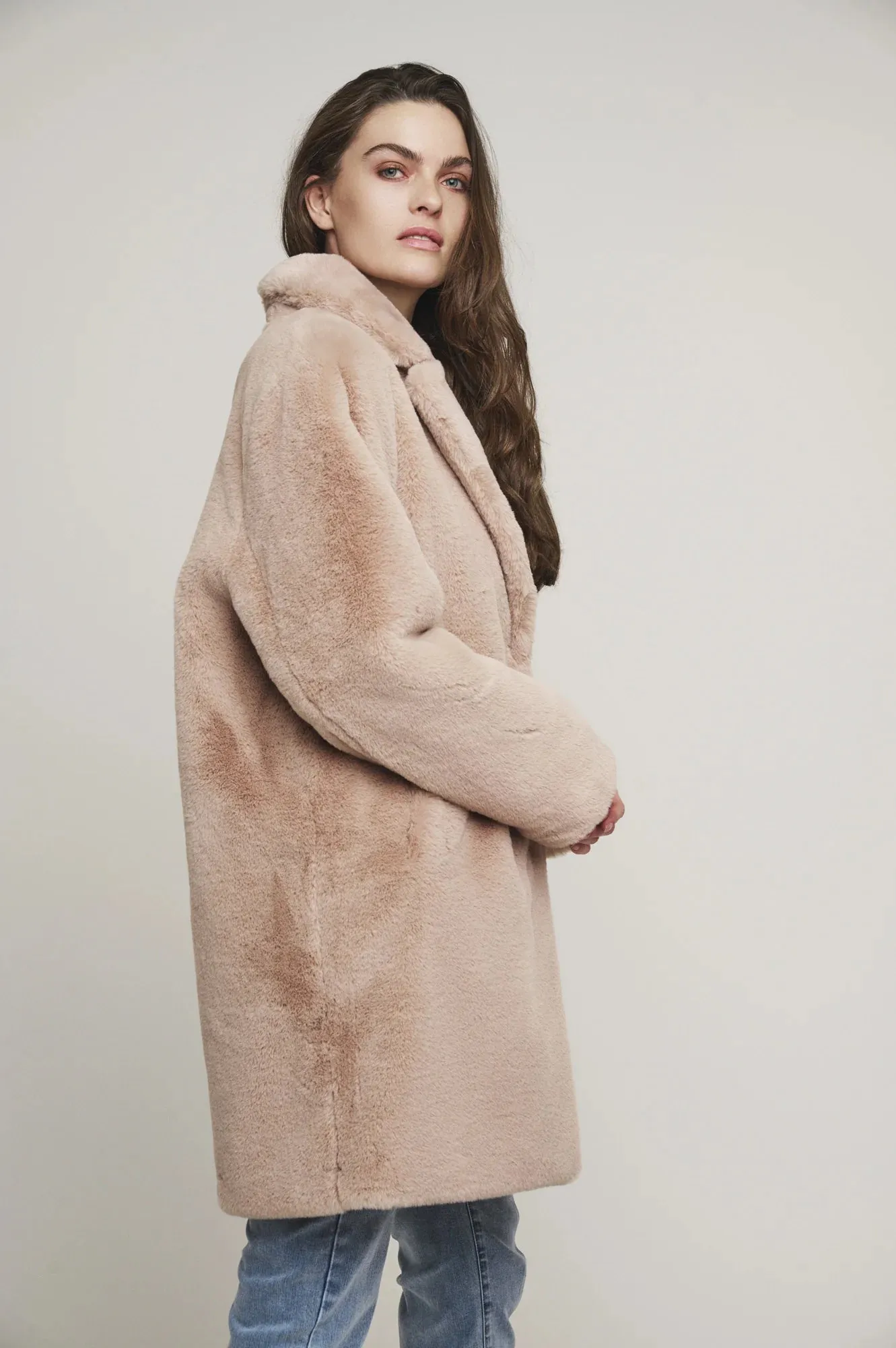 Geppe Midi Faux Fur Coat