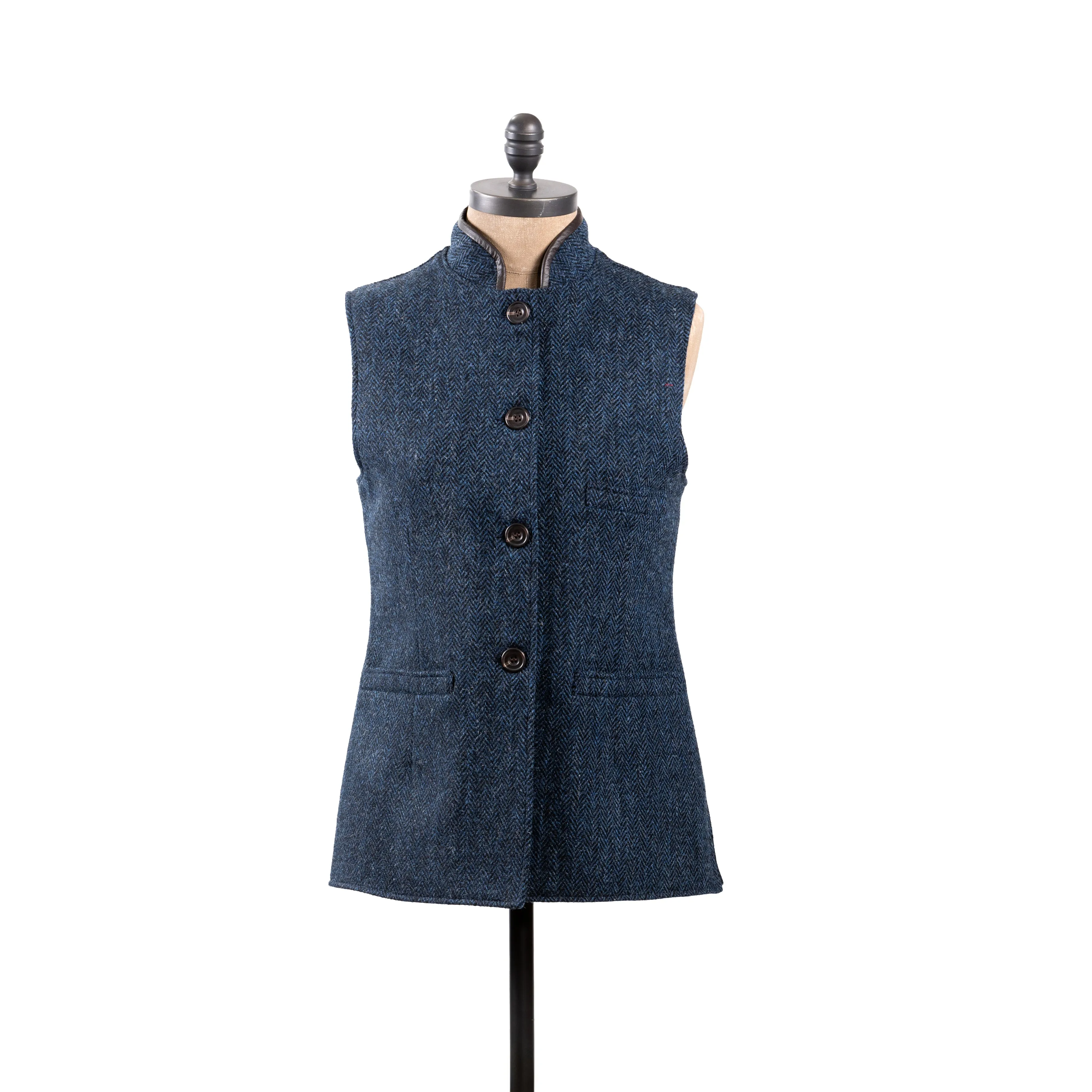 Gilet in Blue HB Harris Tweed