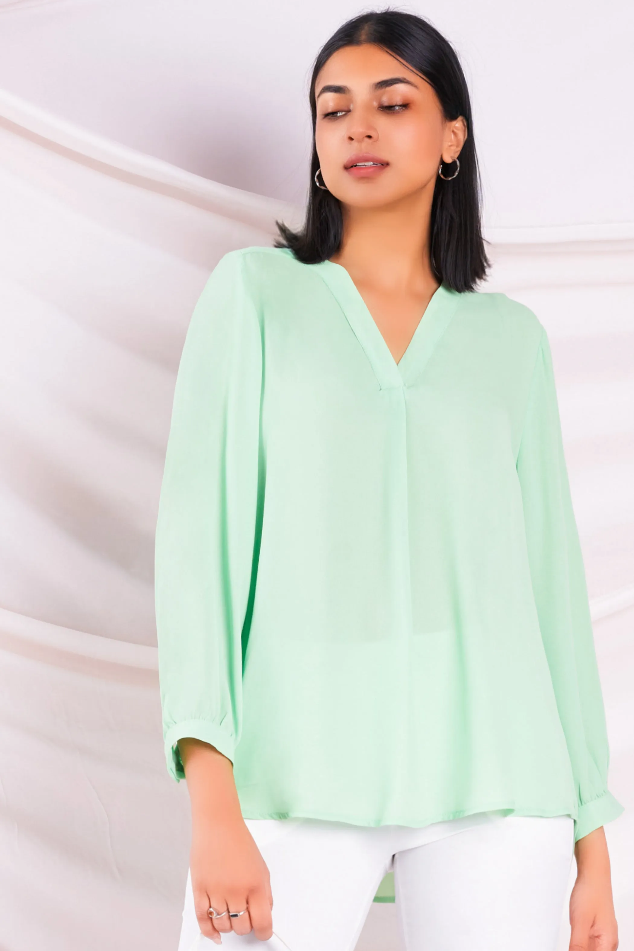 Green Relaxed Top