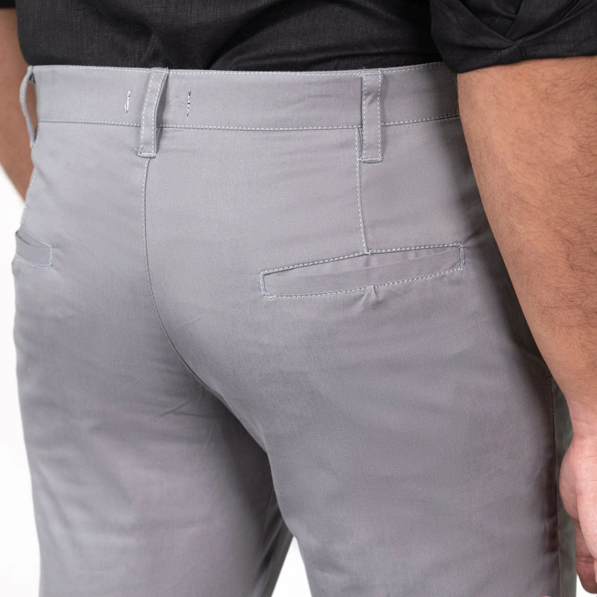 Grey Color Cotton Trouser Pants for Men