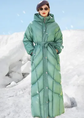 Hooded Maxi Thick Down Puffer Coat