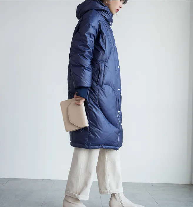 Hooded Women Winter Loose Plus size Down Jacket Women Down Coats Any Size