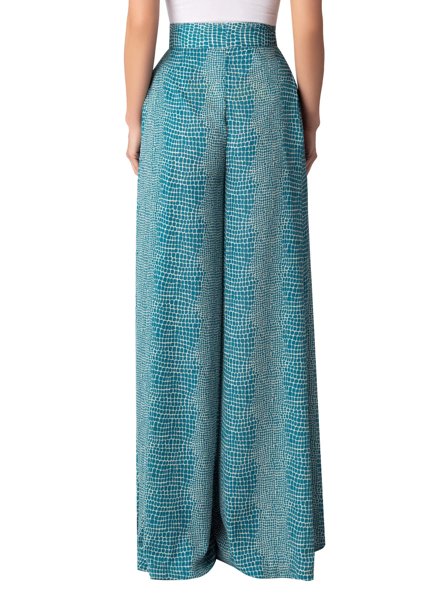 “Katya” Teal Wide Leg Pants