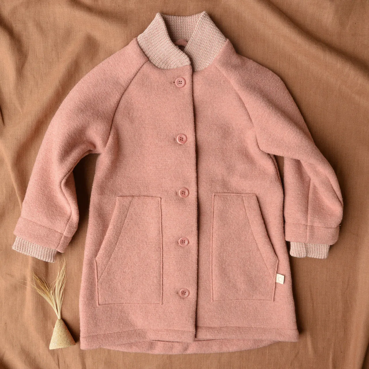 Kids Boiled Wool Long Coat (3-10y)