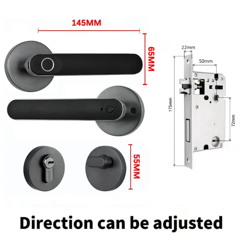 Kingku Smart Biometric Door Handle Lock