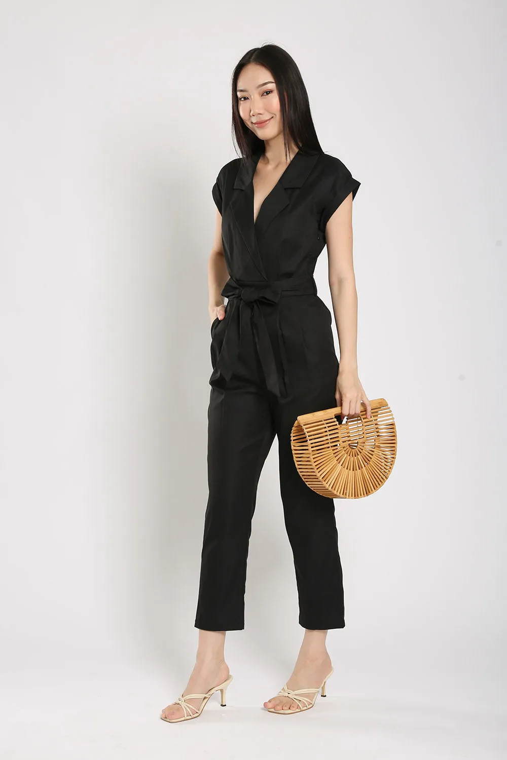 Kristela Tailored Jumpsuit in Black