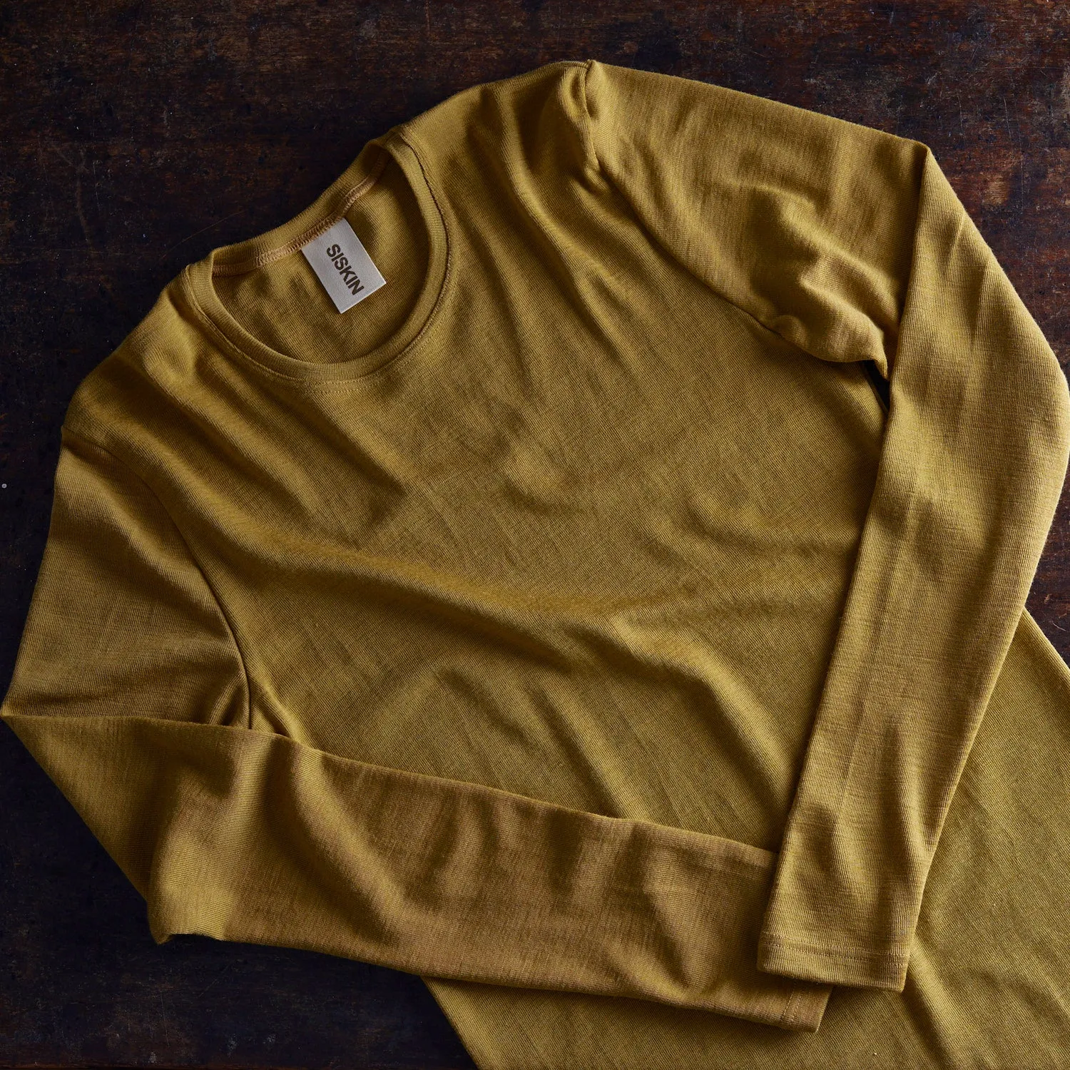 Lark Mens Top - Merino Wool & Silk - Pistachio