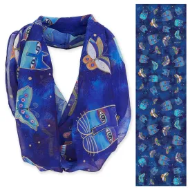 Laurel Burch™  Indigo Cats Infinity Scarf