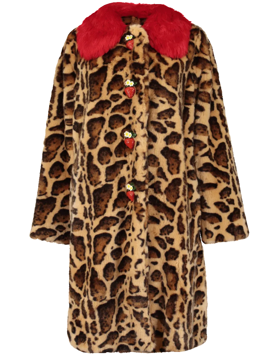 Leopard Faux Fur Coat