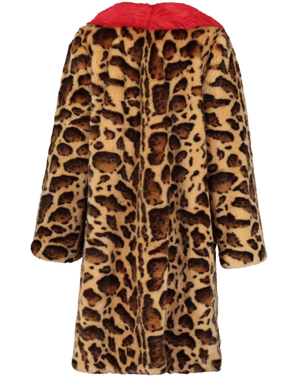 Leopard Faux Fur Coat