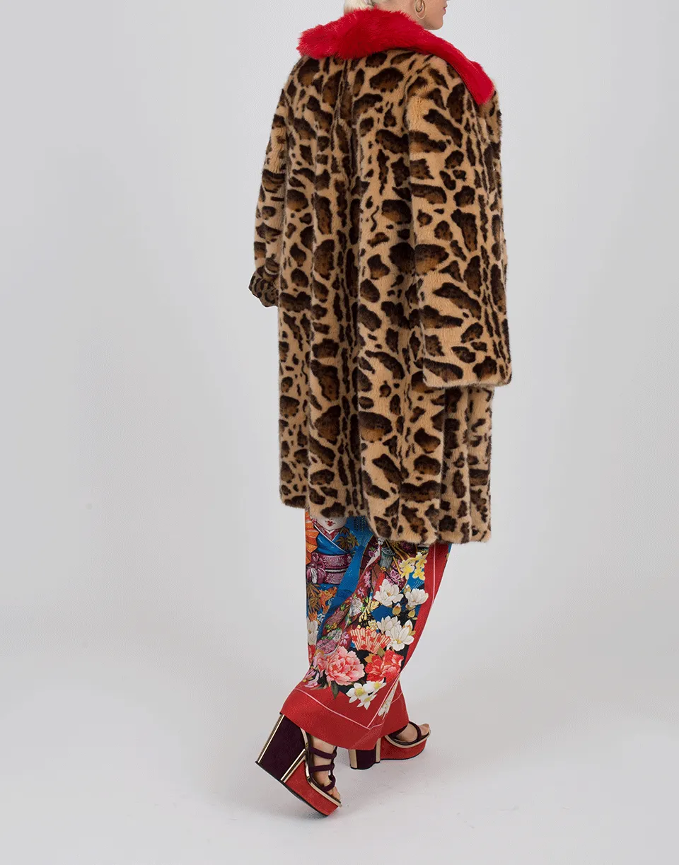 Leopard Faux Fur Coat